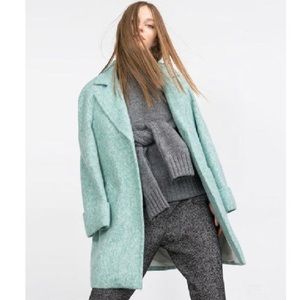 Zara Basic Wool Blend Pea Coat